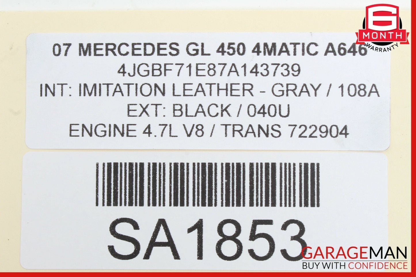 06-12 Mercedes X164 GL450 Front Right Side Upper Suspension Control Arm OEM