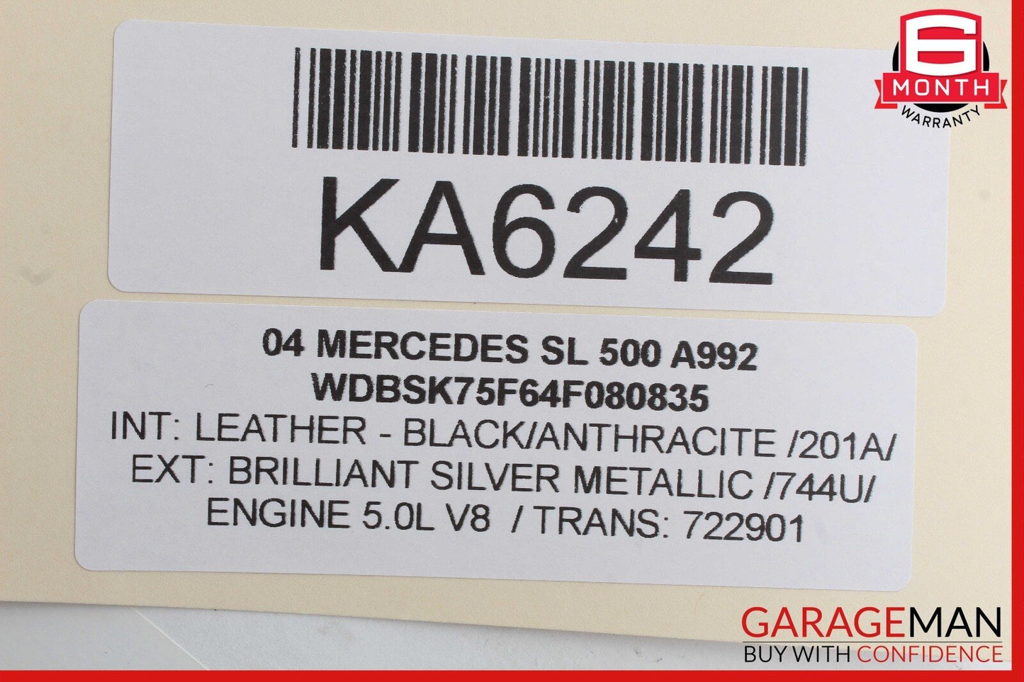 03-08 Mercedes R230 SL500 SL63 Front Right Side Door Control Module Unit OEM