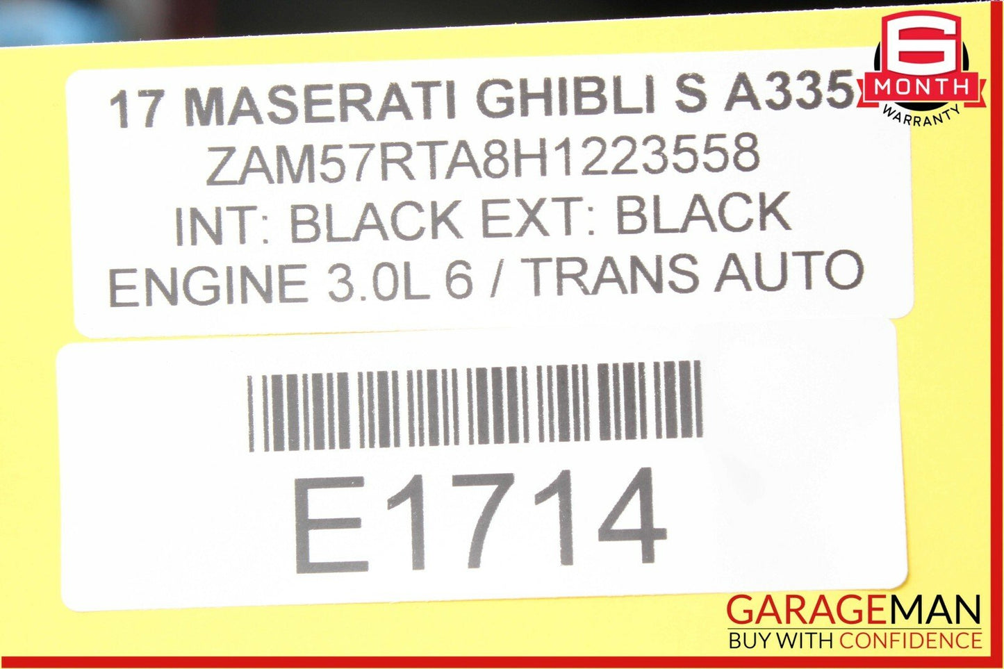 14-17 Maserati Ghibli S Steering Column Control Switches Assembly Black OEM