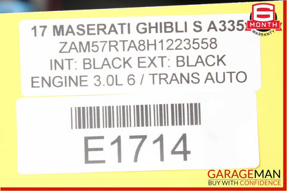 14-17 Maserati Ghibli S Steering Column Control Switches Assembly Black OEM