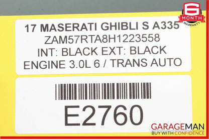 14-17 Maserati Ghibli S Aux Auxiliary Secondary Electric Water Coolant Pump OEM