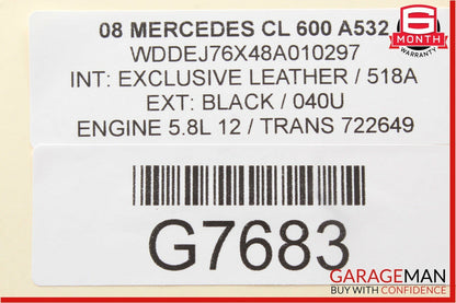 07-13 Mercedes W216 CL600 CL65 AMG Center Console Comand Unit Radio Bezel Trim