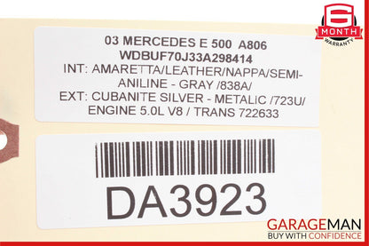 03-11 Mercedes W211 E320 E350 CLS500 CLS55 AMG Steering Gear Coupling RWD