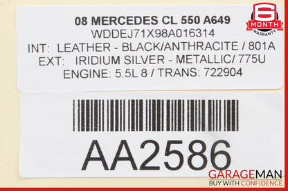 07-13 Mercedes W216 CL550 S550 Park Assist Parktronic Control Module Unit OEM