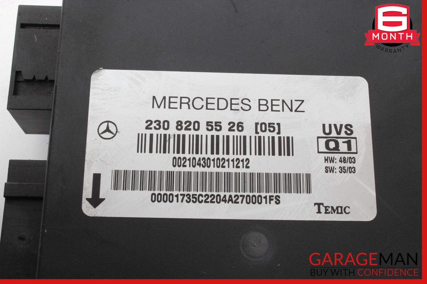 03-08 Mercedes R230 SL500 SL550 SL55 Convertible Top Roof Control Module Unit