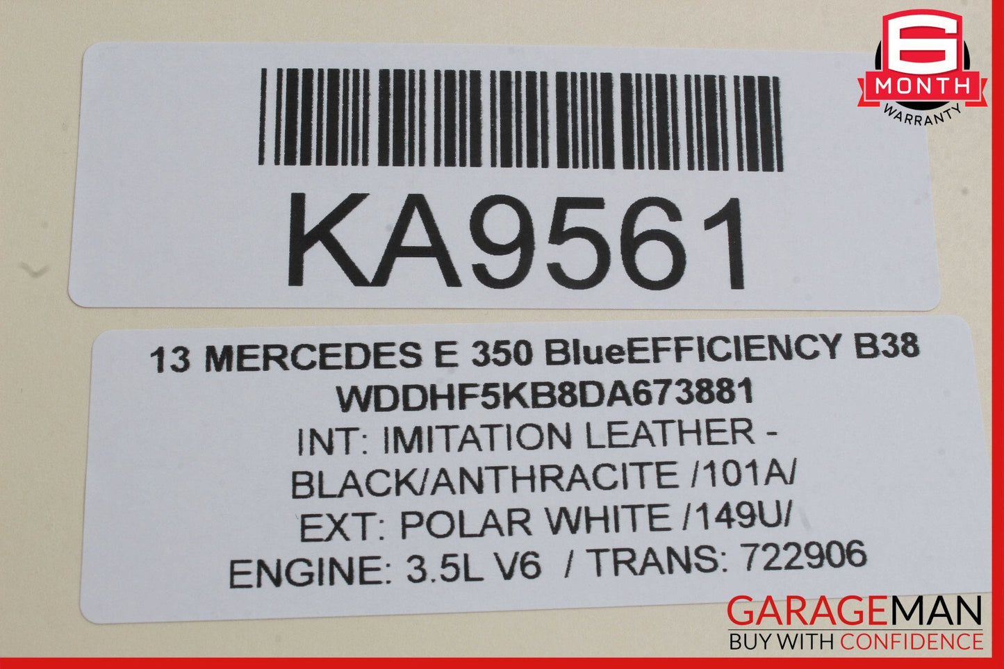 10-13 Mercedes W212 E350 E550 Rear Left Side Exterior Door Handle Keyless-Go OEM