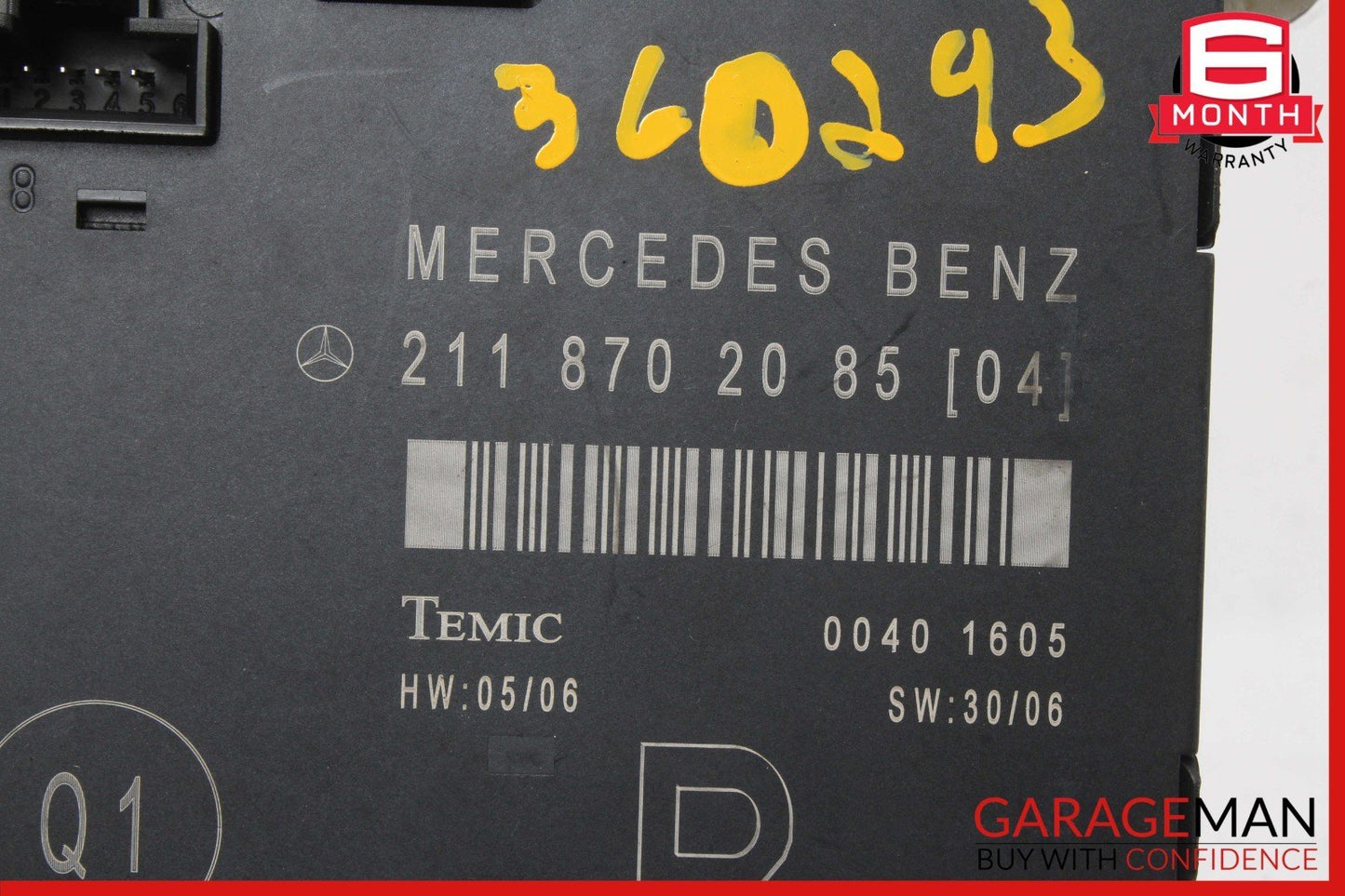 03-09 Mercedes W211 E350 E550 Front Right Passenger Side Door Control Module OEM