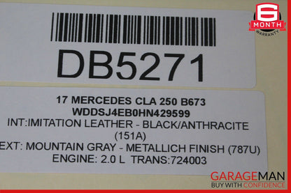 14-19 Mercedes W117 CLA250 CLA180 Front Right Interior Door Trim Panel Assy OEM