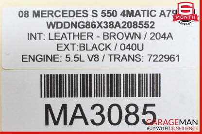 07-13 Mercedes W221 S550 S63 AMG Rear Left Side Door Control Module OEM