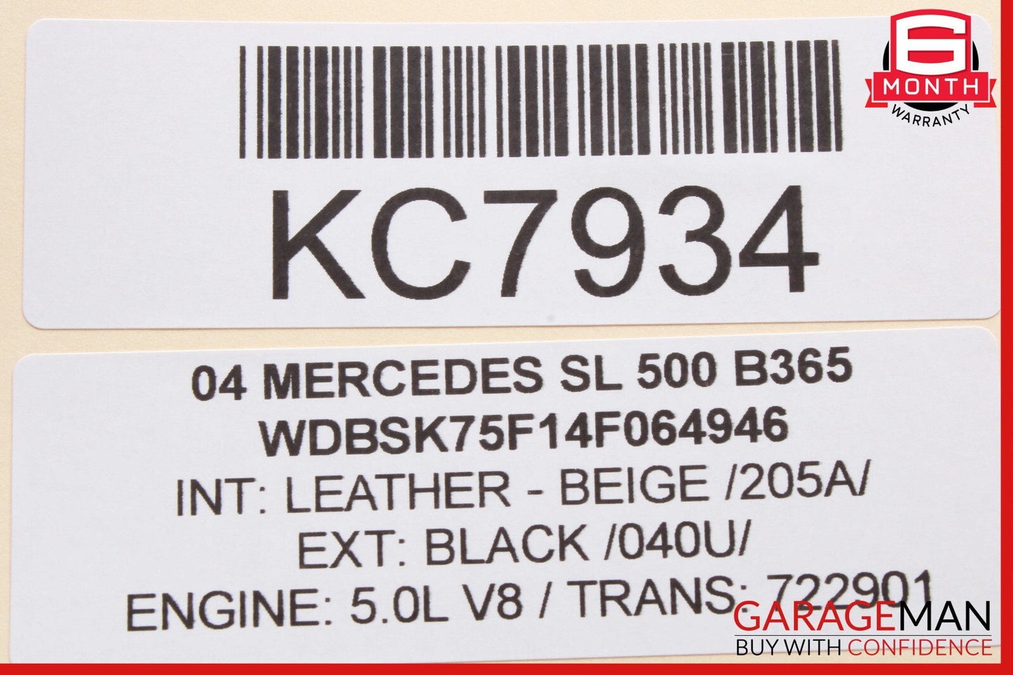 03-12 Mercedes R230 SL500 SL550 SL55 AMG Door Control Module Right Side OEM