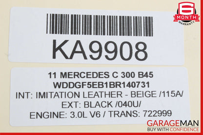 08-14 Mercedes W204 C250 C300 C350 Rear Left Door Lock Latch Actuator OEM