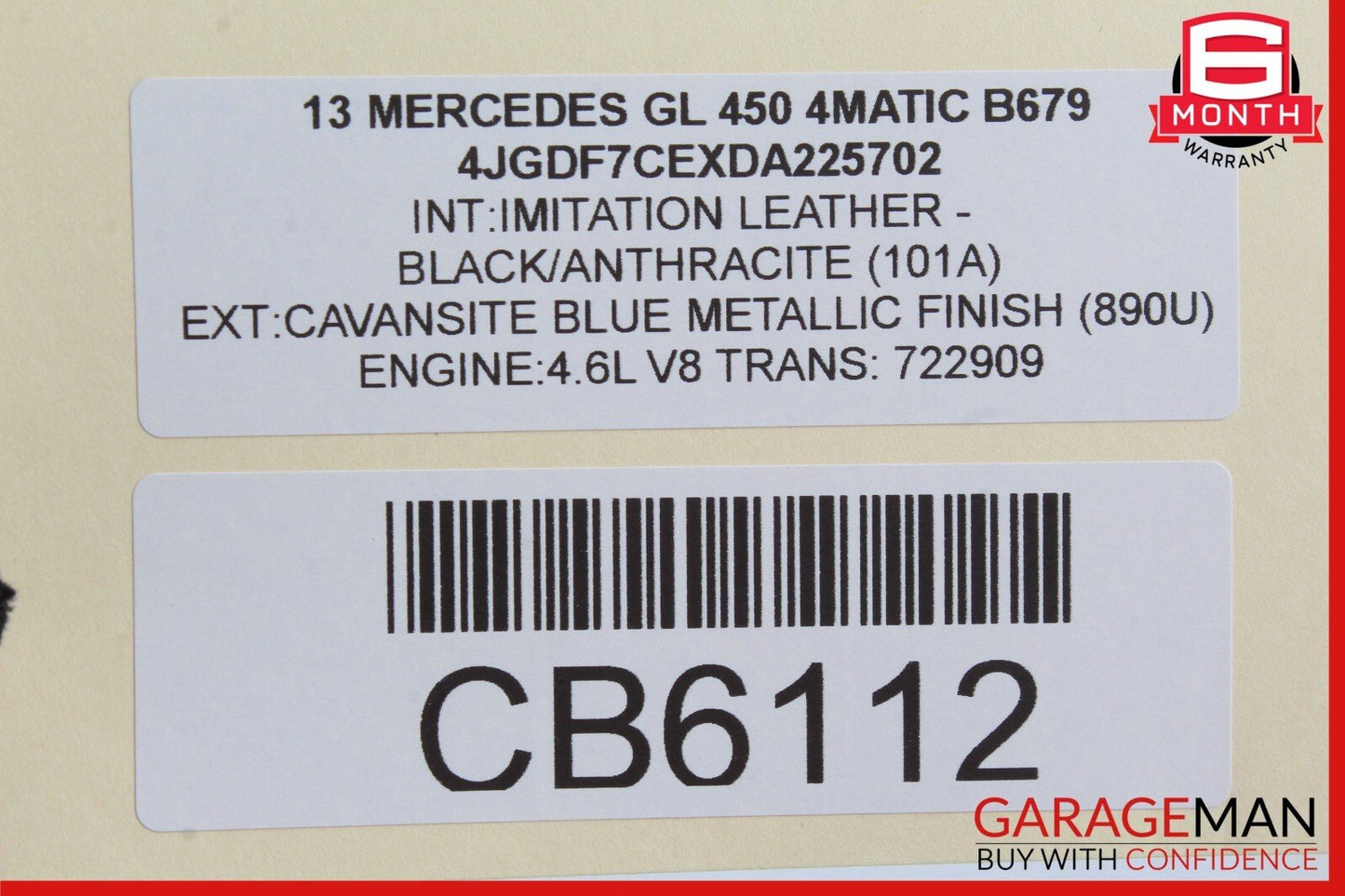 12-16 Mercedes X166 GL450 ML350 Overhead Emergency Panel Control Switch OEM