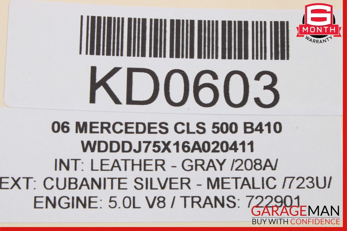 01-11 Mercedes W219 CLS500 E350 Trunk Lid Lock Latch Handle w/ Mechanism OEM