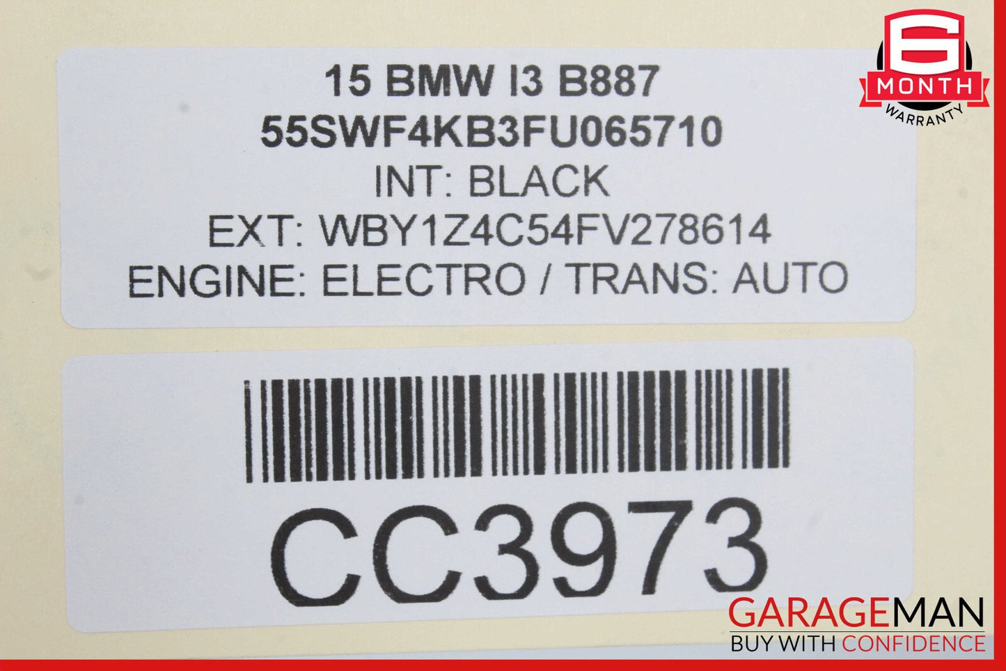 14-17 BMW i3 I01 Front Right Passenger Side Interior Door Panel OEM