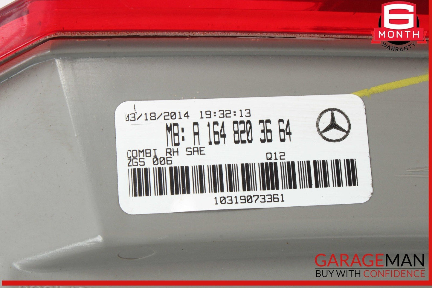 07-12 Mercedes X164 GL450 GL550 Rear Right Side Taillight Tail Light Lamp OEM