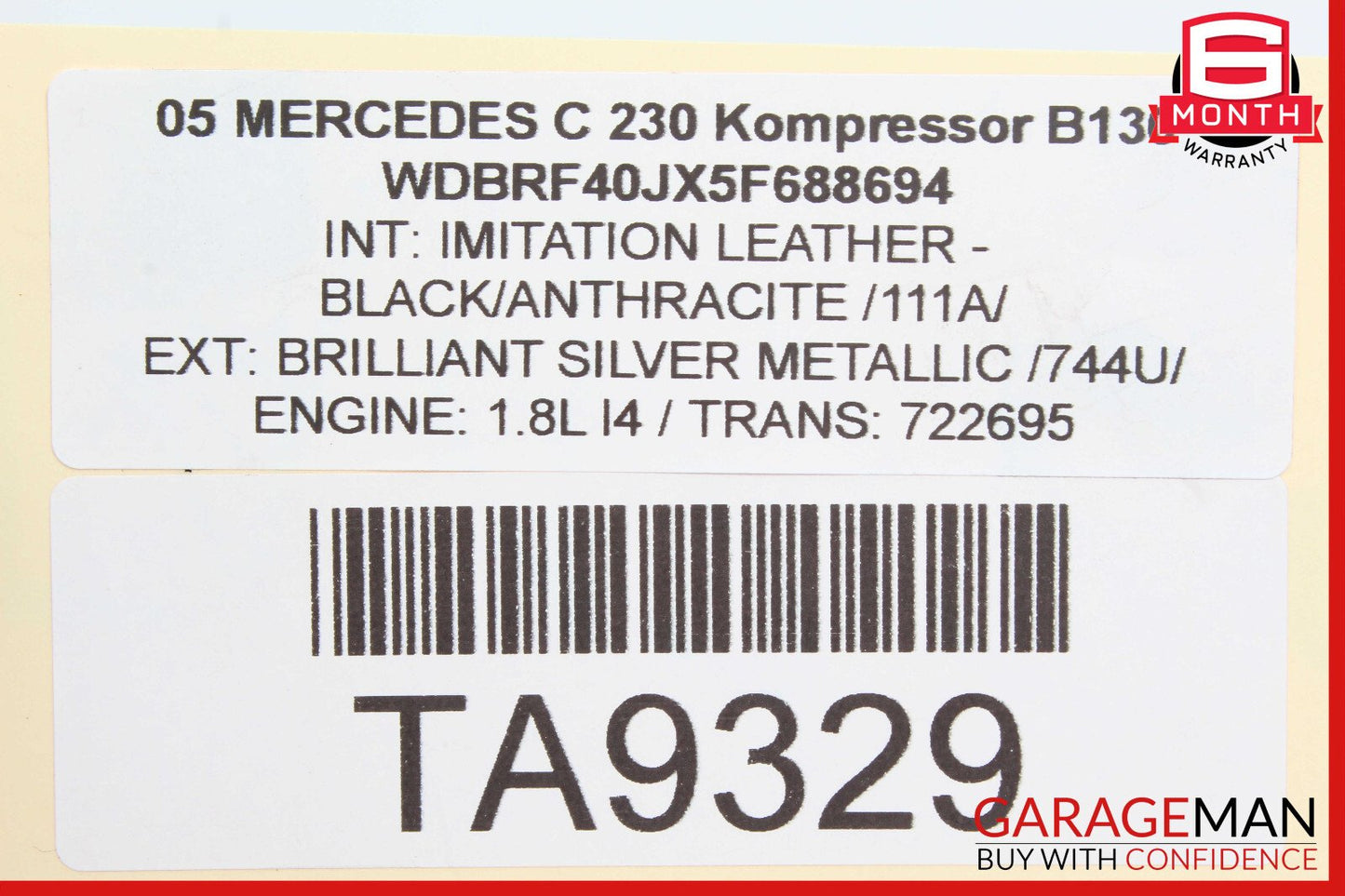 01-07 Mercedes W203 C230 C240 Front Left Side RWD Suspension Lower Control Arm