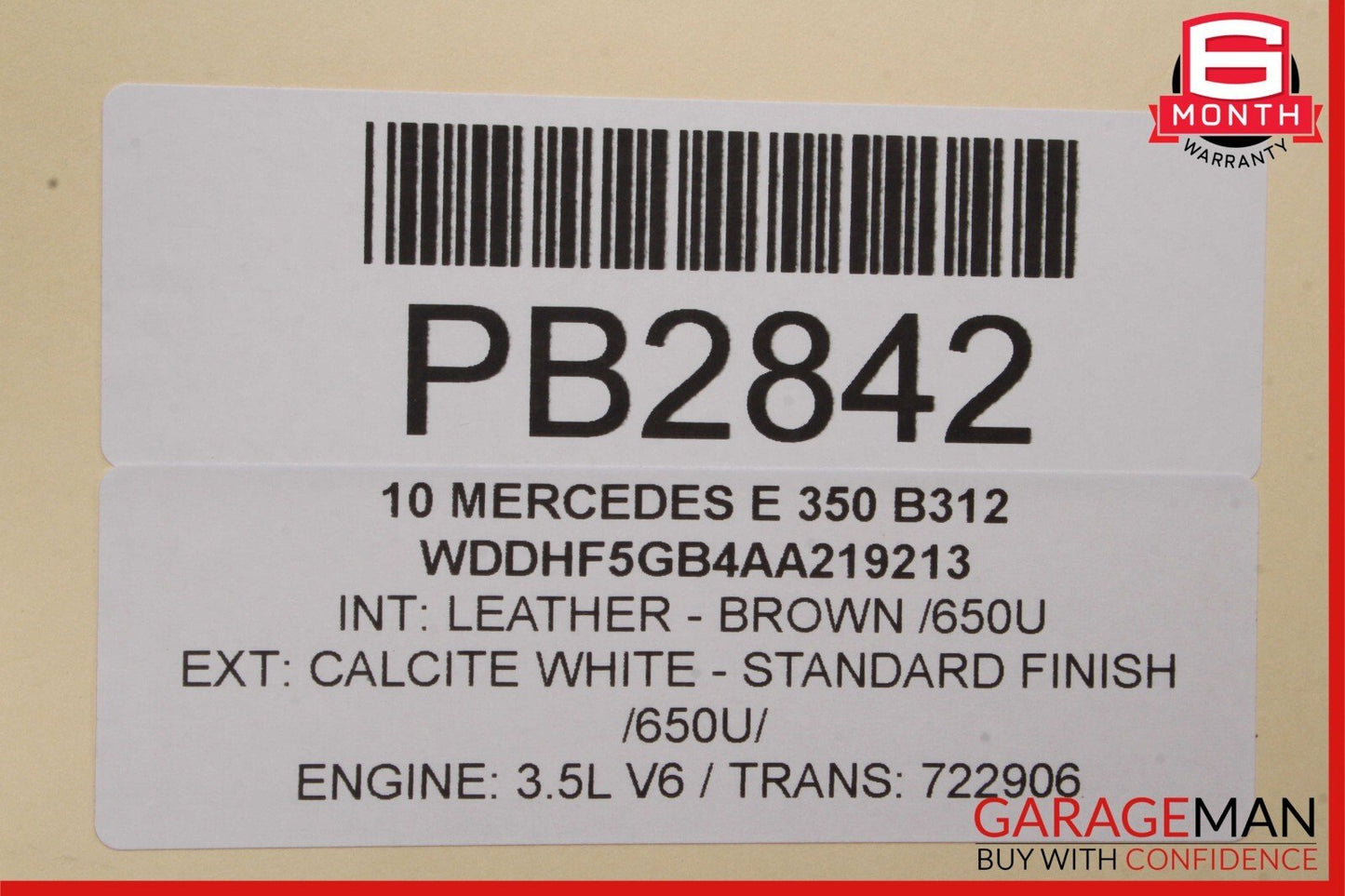 10-13 Mercedes W212 E350 Front Left Side Interior Door Trim Panel Assembly Brown