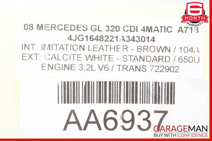07-09 Mercedes X164 GL320 Base Front Left Side Bumper Cover Grille Grill Mesh