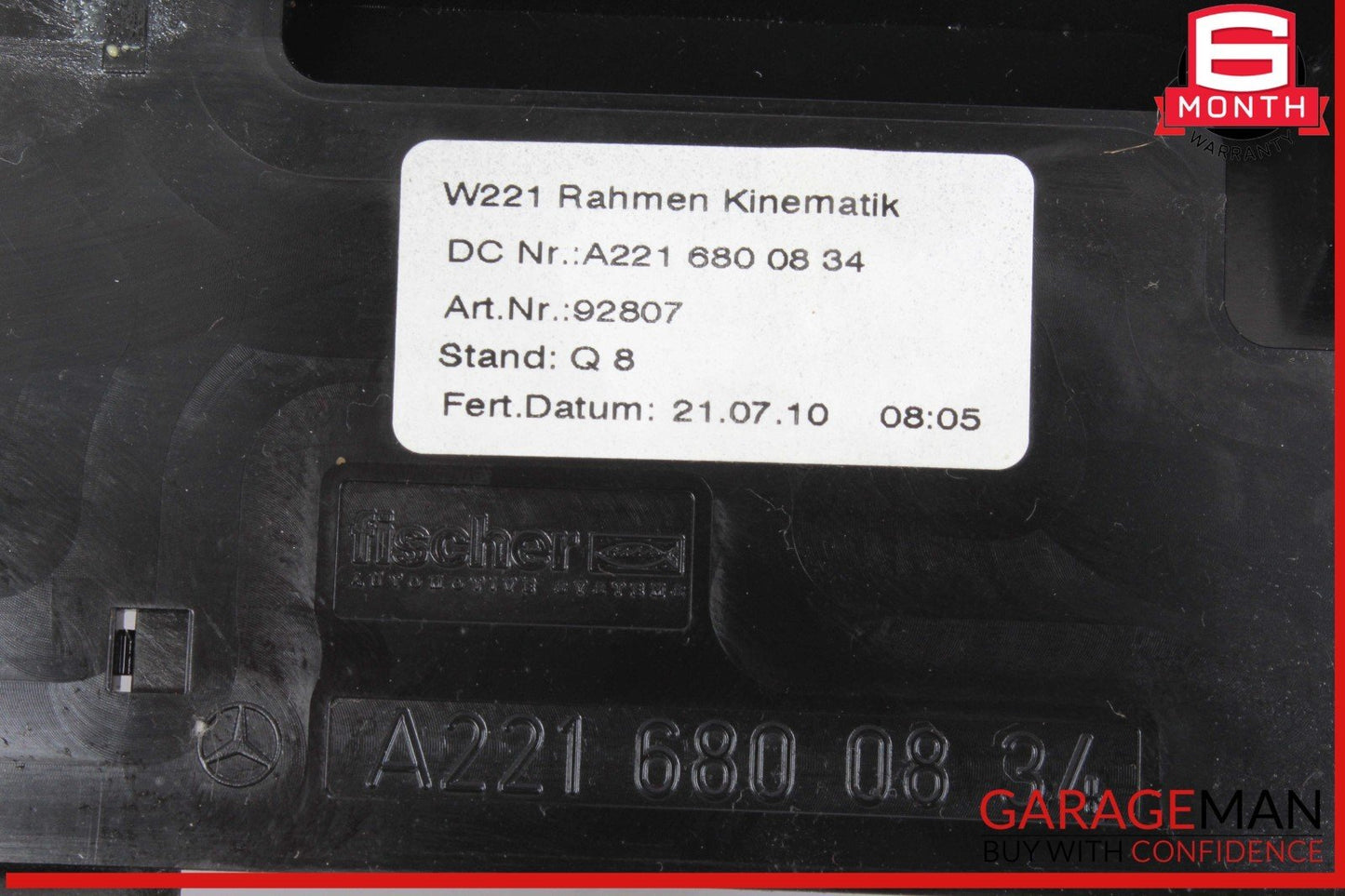 07-13 Mercedes W221 S550 Center Console Dashboard CD Player Trim Cover Gray OEM
