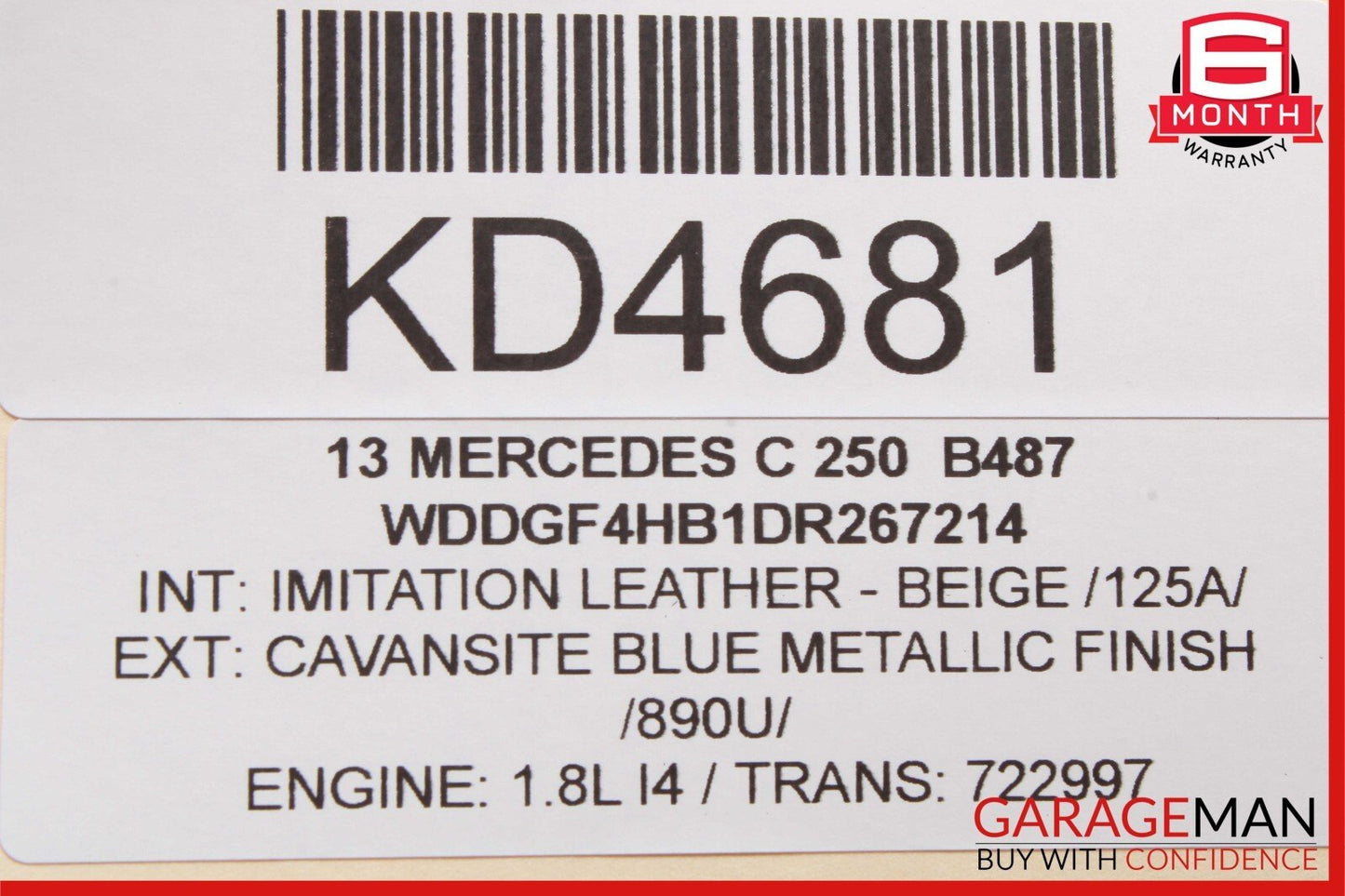 08-16 Mercedes W204 C250 E350 GLK350 Rear Left Door Window Regulator Motor OEM