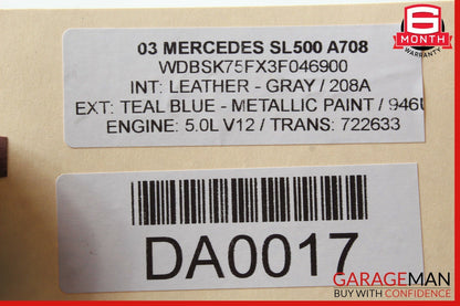 03-08 Mercedes R230 SL500 Rear Left Side Suspension Control Arm 2303501106 OEM