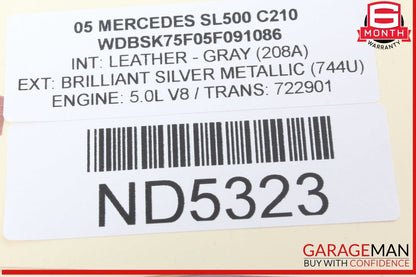 03-12 Mercedes R230 SL500 SL55 SL600 Front Right Side Door Control Module OEM