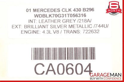 98-03 Mercedes W208 CLK430 CLK320 Rear Right Quarter Molding Trim 2086900462 OEM