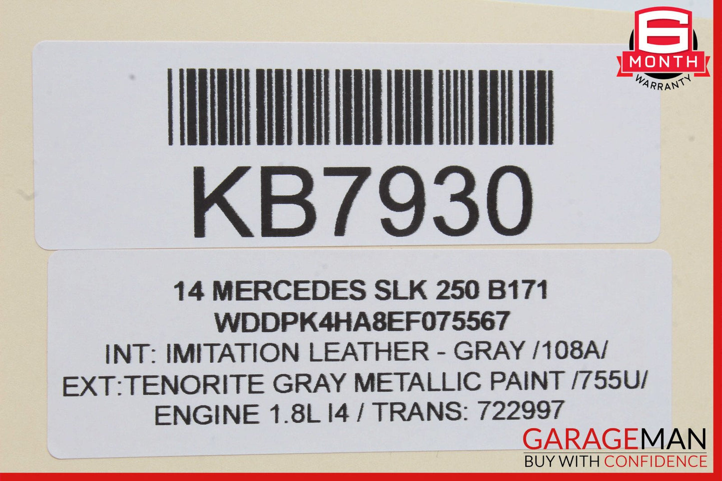 12-20 Mercedes R172 SLK250 Front Right Window Regulator Motor 2078200642 OEM