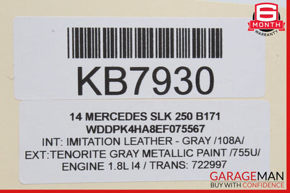 12-20 Mercedes R172 SLK250 Front Right Window Regulator Motor 2078200642 OEM