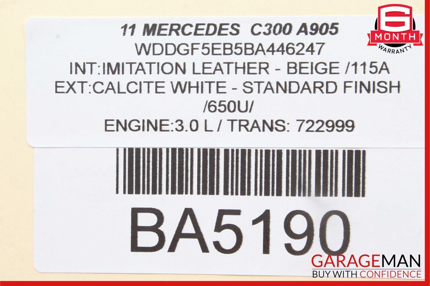12-14 Mercedes W204 C300 Front Right Passenger Exterior Door Handle OEM