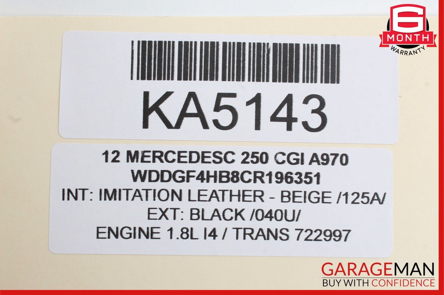 08-14 Mercedes W204 C250 C300 C63 AMG Rear Left Door Lock Latch Actuator OEM