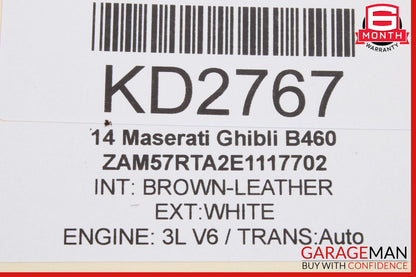 14-17 Maserati Ghibli Rear Right Side Door Lock Latch Actuator Mechanism OEM