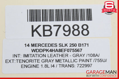 12-20 Mercedes R172 SLK250 Front Left Side Seatbelt Seat Belt Retractor OEM