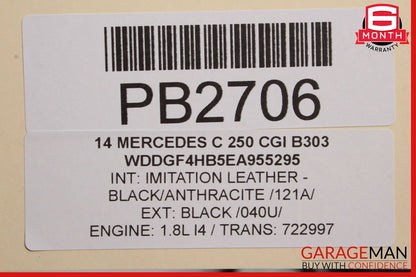 08-14 Mercedes W204 C250 C300 C350 Rear Left Interior Door Panel OEM