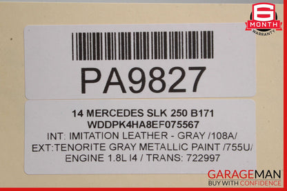 12-16 Mercedes R172 SLK250 SLK350 Left Driver Side Interior Door Panel OEM