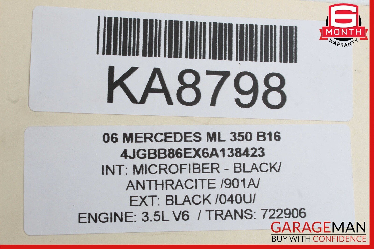 06-12 Mercedes W164 ML350 Rear Right/Left Half Drive Axle Shaft Driveshaft OEM