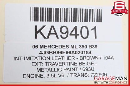 06-12 Mercedes GL320 ML350 ML500 Front Left Door Audio Tweeter Speaker Brown