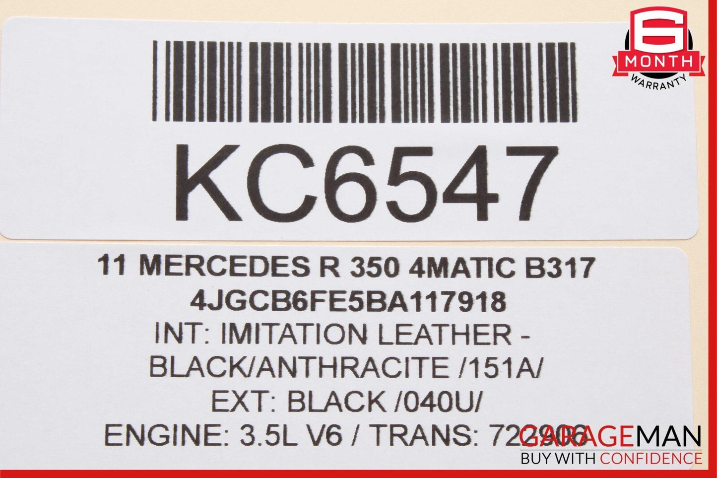 06-13 Mercedes W251 R350 GL450 Front Left Driver Side Window Regulator Motor OEM