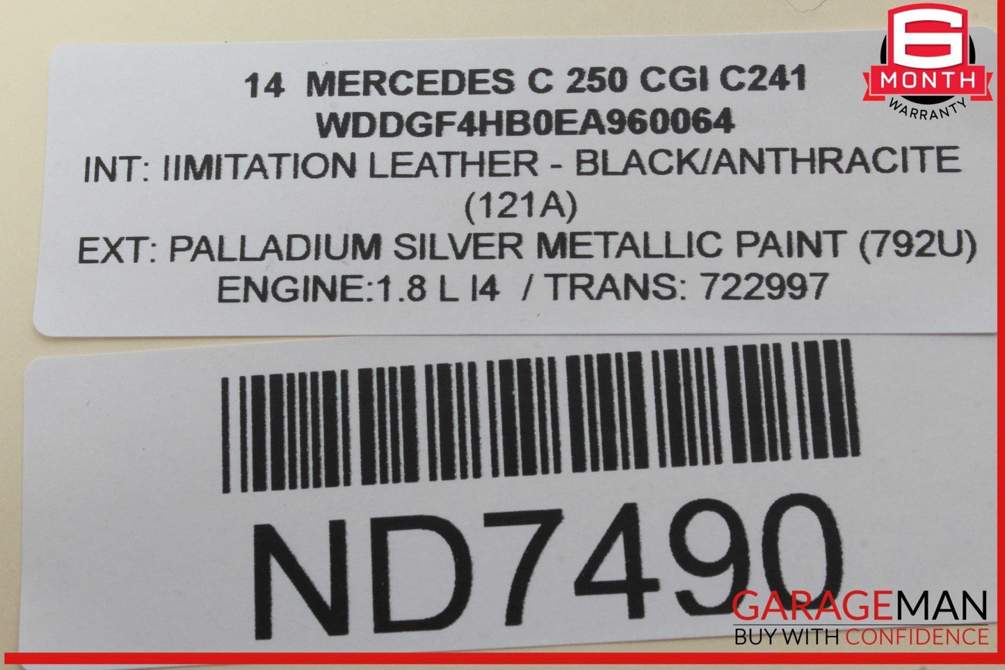 08-14 Mercedes W204 C250 CGI Front Right Passenger Side Window Regulator Motor
