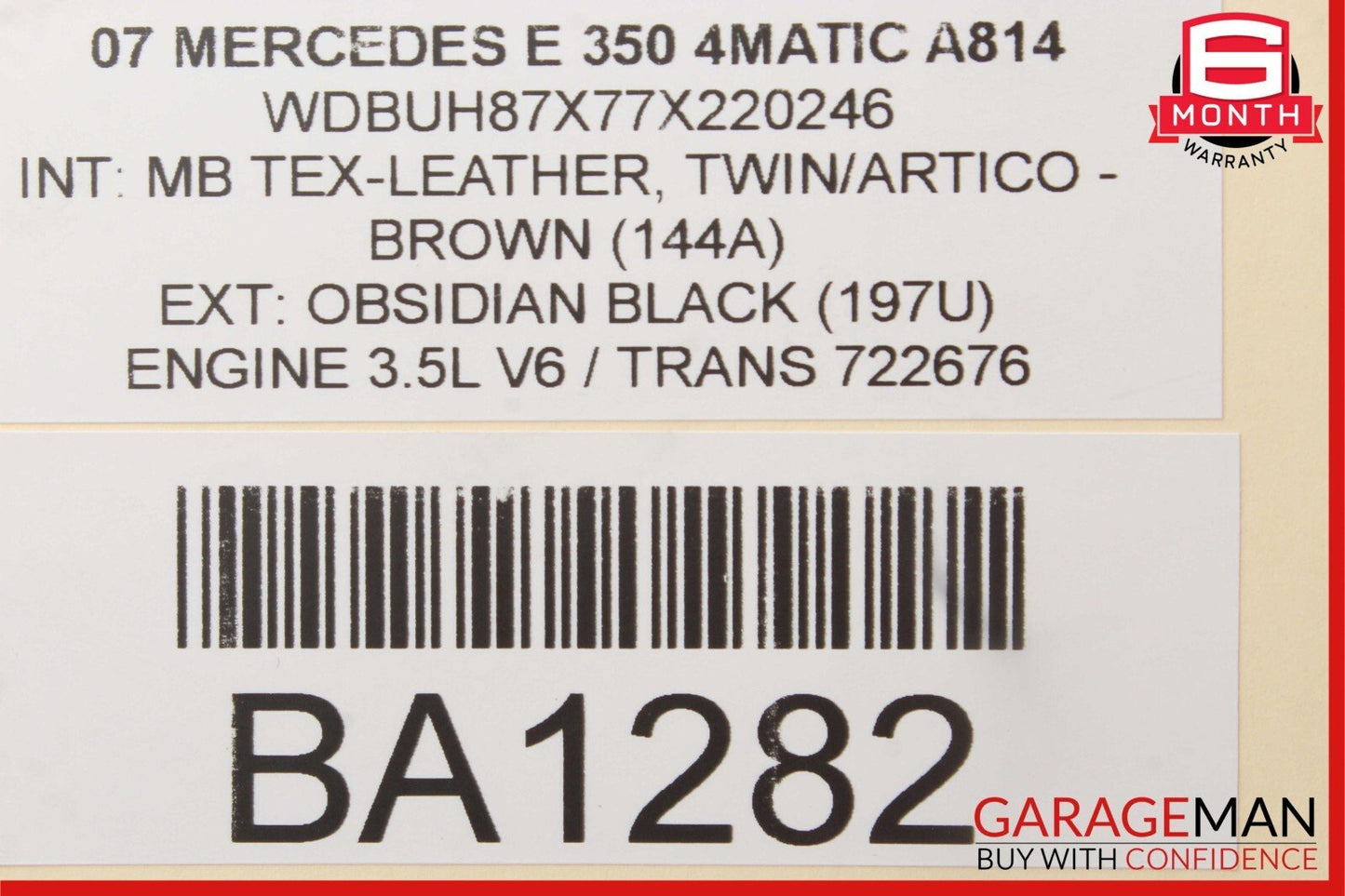 03-09 Mercedes W211 E350 E550 E63 AMG Rear Right Side Door Control Module Unit