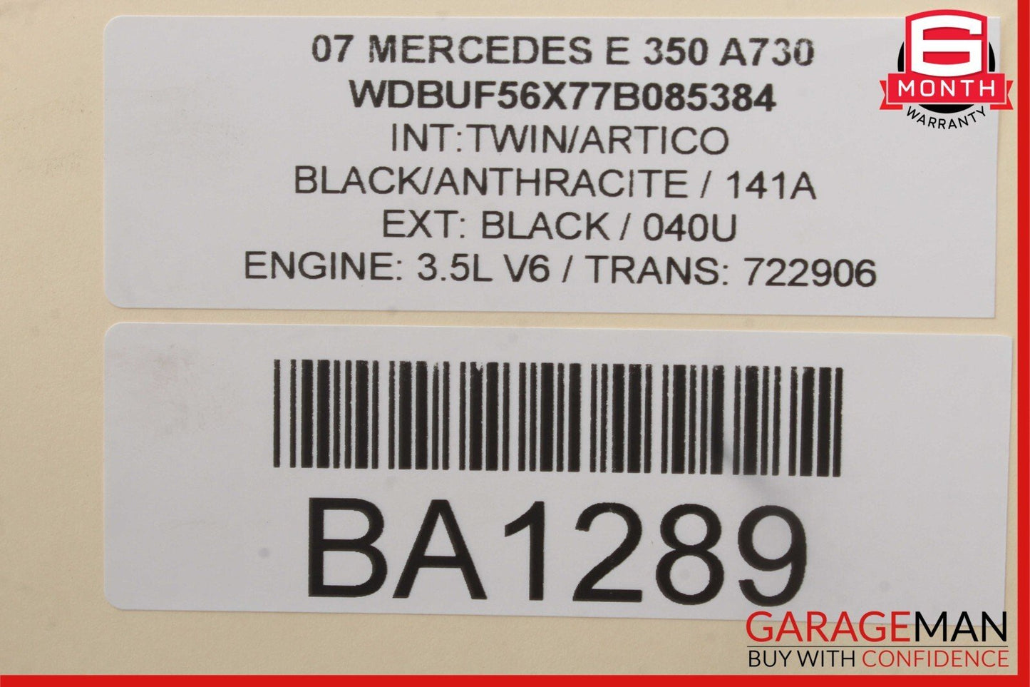 03-09 Mercedes W211 E350 E550 Front Left Side Door Window Regulator Motor OEM