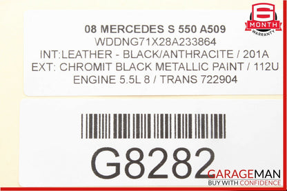 07-13 Mercedes S550 CL600 Electronic Parking Control Button Switch Module