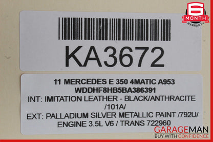 10-18 Mercedes W212 E350 E400 Front Overhead Dome Light Lamp 2129003606 OEM