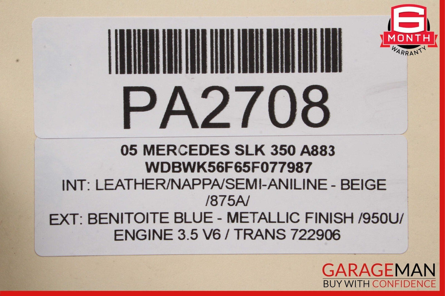 05-11 Mercedes R171 SLK280 SLK350 Rear Axle Differential Carrier Diff OEM
