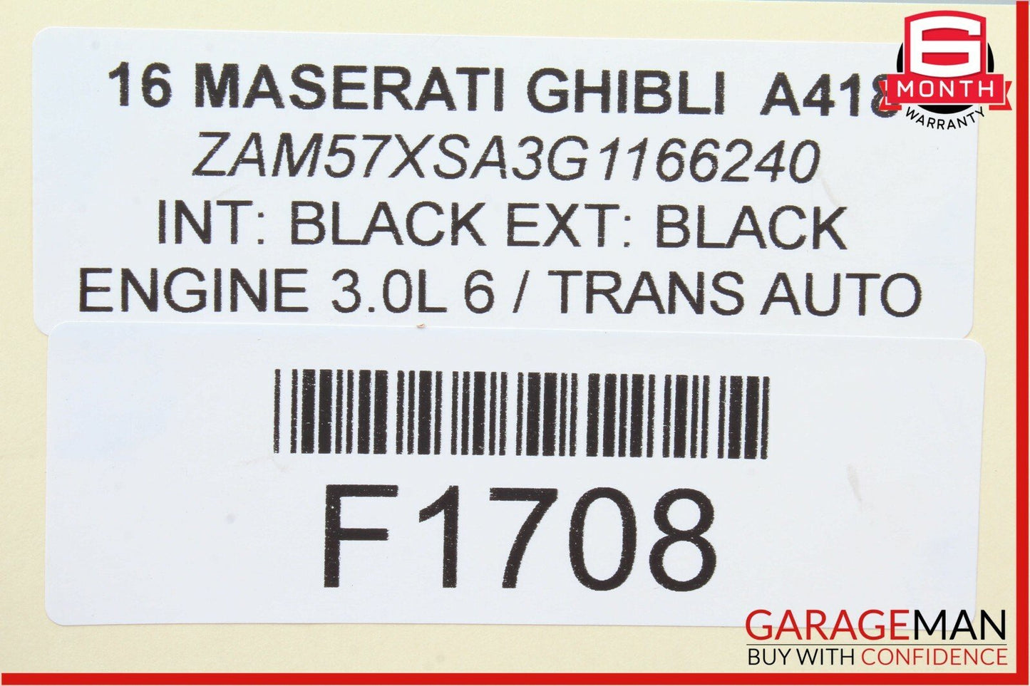 14-17 Maserati Ghibli S Rear Right Side Interior Door Panel OEM