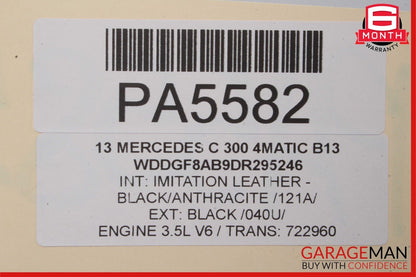 08-14 Mercedes W204 C250 C300 Front Right Upper Seat Cushion Anthracite