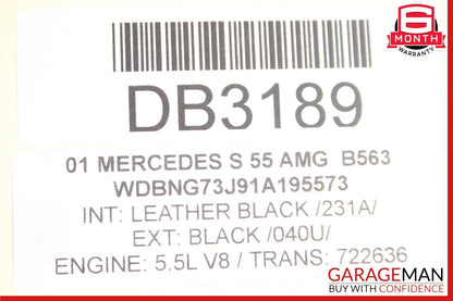 00-06 Mercedes R230 SL500 S500 E500 Engine Motor Cover Air Intake Cleaner Filter
