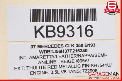 05-09 Mercedes W209 CLK350 Dash Heated Seat ESP Hazard Light Switch Control Wood