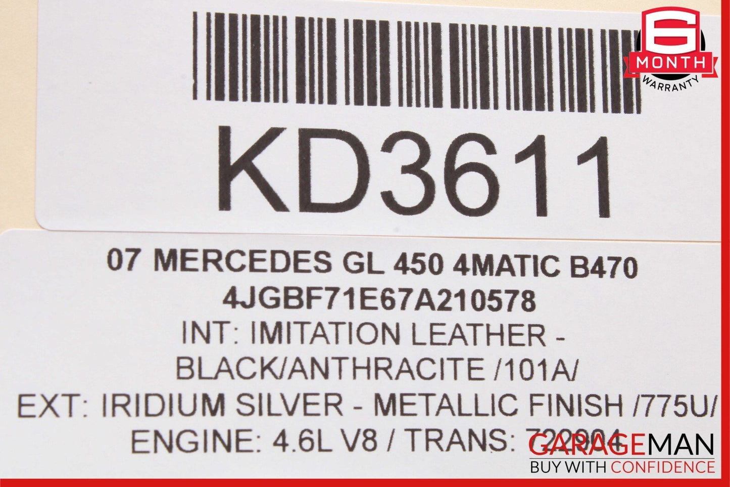 06-13 Mercedes X164 GL450 ML500 Front Right Exterior Door Handle Keyless Go OEM