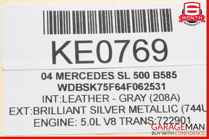 03-12 Mercedes R230 SL500 SL550 SL65 AMG Rear SAM Fuse Box Relay Module OEM